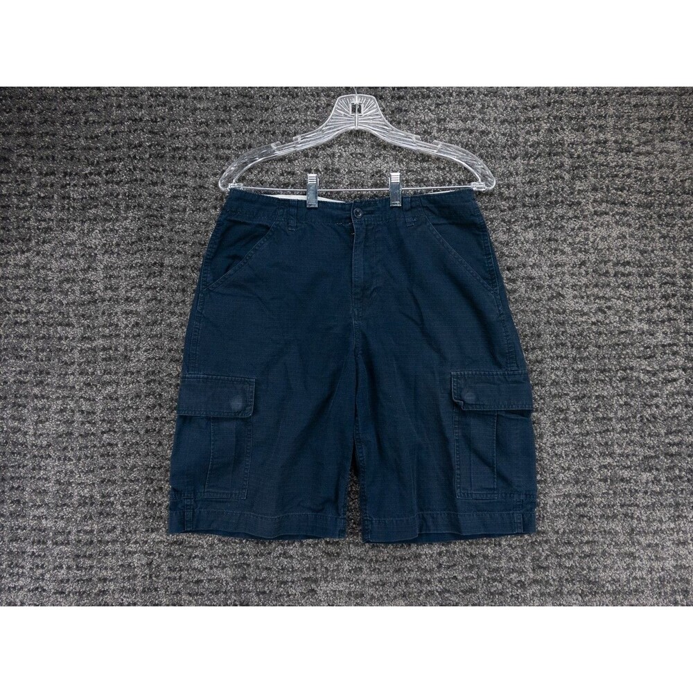 Polo Ralph Lauren Shorts Boys 18 Navy Blue Cargo Ripstop Cotton Canvas Outdoor